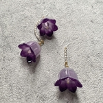 【ラスト1点のみ】【chimie】asymmetry flower earrings/dead stock/purple