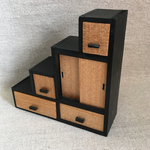 ミニチュア家具 階段箪笥 黒