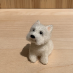 フェルト犬　ウエスティ　おすわりさん　<MW387>
