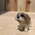 フェルト犬　シーズー  ゴールドさん　<MW385>