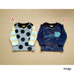 90サイズ・長そでVネックラインTシャツ