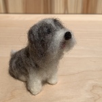 フェルト犬　ビアデッド・コリー　スーレさん　<MW368>