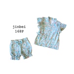 甚平【antique flower】… mist gray