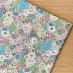 50*50【ブロード】Tropical Botanic Flower／水色《 生地 ブロード生地 コットン 綿 花柄 花 ボタニカル 植物 草花 小花 COTTONCANDY 薄手 》