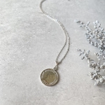 サージカルステンレス/シンプルコインロングネックレス/シルバー/華奢チェーン/金属アレルギー対応/金属アレルギーフリー