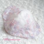新作✳️エアーメッシュ 素材 抗菌・抗ウイルス✳️小顔に魅せるマスク♡美マスク ✳️上品♡エレガント♡豪華刺繍チュールレースマスク 不織布を挟める　