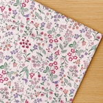 50*50【ブロード】Forest happy Bird／ピンク《 生地 ブロード生地 コットン 綿 花柄 花 小花 フラワー 森 草花 フォレスト 北欧 小鳥 鳥 バード 》