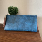 アタオ　長財布カバーケース　青