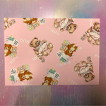 デザインペーパー♡A4サイズ  レトロBabyアニマル　くまちゃん♡10枚セット  