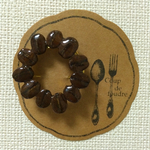 コーヒー豆のブローチ （サークル）