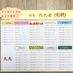 A4 九九表(和柄)