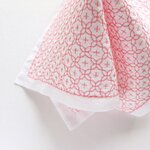 多用途な刺し子ふきん　十字花刺し＜ピンク/太口＞