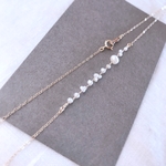 " simple "  pearl necklace  14kgf 