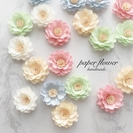 ペーパーフラワー／ハンドメイド／25個／シール