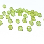 【天然石ラウンドカット】宝石質ペリドット　4mm　10粒　ハンドメイド素材
