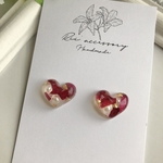 【今だけ送料無料】.*･ﾟドライフラワー×薔薇 レジン ピアス イヤリング.ﾟ･*.