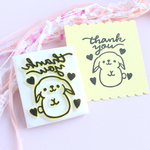 たれ耳うさぎのthank you  消しゴムはんこ