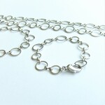 ４本・約14.5cm・バッグチャーム用チェーン・シルバー