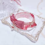 再販③🧚‍♀️新作首輪♡🌺ローズピンク🌺ディープベルベットリボン♡