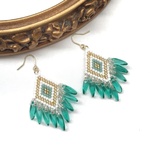 ◇fringe earrings ◇(emerald green)