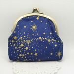 <がま口>星空 ブルー 厚