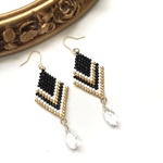 ♢beads earrings ♢（black）
