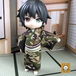 ねんどろいどどーるサイズ　迷彩柄の着物