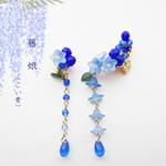 【再販】藤娘（こい青）　イヤーカフセット