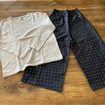 130㎝ドットワイドパンツ+Tシャツおまけ