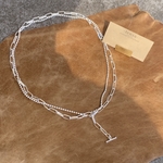 831.スターリングシルバーチェーン⛓使用✨ダブルチェーンネックレス lensa