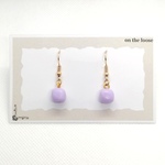 Cube earrings (Iris Purple)