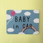 【№008】車用セーフティーステッカー　マグネット　キッズ　 BABY in CAR 　KIDS in CAR