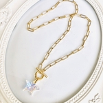 Swarovski オーロラのスターチェーンネックレス