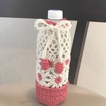 再販「マーガレットのペットボトルカバー」　コーラルピンク
