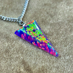 🌈京都オパール超クリアーパープルミニトライアングルカットネックレス🌈