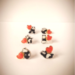♯7Y ハートパンダ♡イヤリング