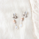 【um様専用】Pear&Tube Earring（シェル）-silver-