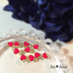 可愛いハート♡チャーム rosepink 10個
