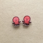 ハンドメイドピアス　たこさん