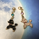 人気❤︎【送料無料】〈2個セット〉♡キラキラ☆プードルチャーム♡マスクチャーム