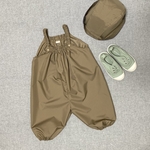 【mk-do312様専用】シンプルプレイウェア　砂場着　サロペット 80~90 Cafeaulait