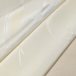 正絹 長襦袢地 はぎれ【芝草模様】クリーム色 ５０cm