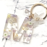 本物のお花♡お花畑のバッグチャーム