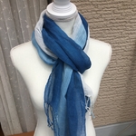 藍染リネンストール