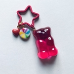 BIGベアグミのキーホルダー(rose）