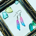 鉱石水晶ピアス　イヤリング