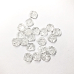 【約13mm 60個】氷みたいなクラックビーズ クリア 透明 ひし形 菱形 四角 アクリル