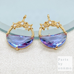 【再販】2pcs・星の下の湖チャーム（ラベンダー）e-32