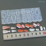【 にぎりB立体型（エビ・サーモン・タコ）】お寿司シリーズ/ミニチュア/食べ物/モールド