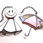 【K様オーダー品】ステンドグラスのサンキャッチャー（２点）